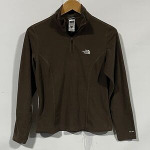 The North Face Women's Brown Quarter-Zip Fleece Pullover